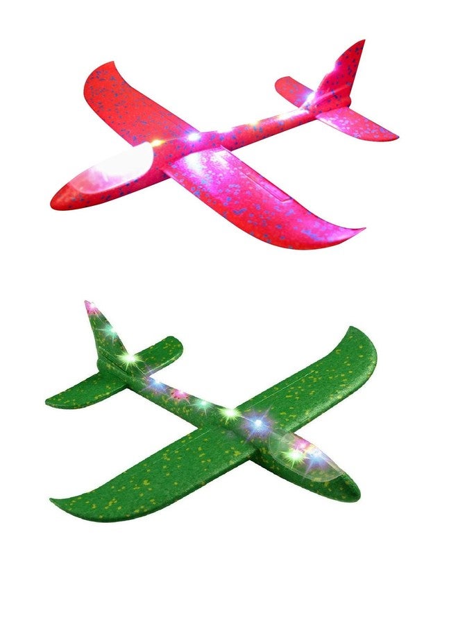 iChoice™ Foam Plane with Light, Glider Plane Large Throwing Foam Plane, Dual Flight Mode, Aeroplane Gliders for 3 to 8 Year Children's, Foam Plane Toy for Kids (Green & Red) - Image 5